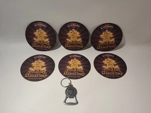 6 Victory Brewing Golden Monkey Cardboard Beer Coaster + 1 Bottle Cap Opener - Picture 1 of 6