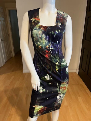 $1295 VESTIDO VAINA ABSTRACTO LELA ROSE TALLA 2 EE. UU. Foto 1 de 4