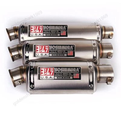 Slip-on 51mm 2" Universal Motorcycle Exhaust Tips Muffler Pipe Tail Escape Steel - Image 1 of 4