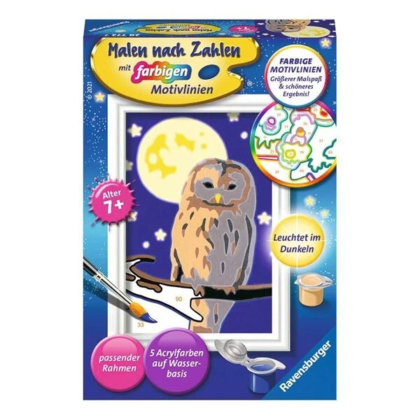 RAVENSBURGER MALEN NACH ZAHLEN - NACHTEULE -  NEU OVP - Bild 1 von 1