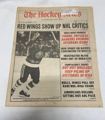 2 de diciembre de 1977 The Hockey News Weekly-----Islanders Mike Bossy en muy buena condición Foto 1 de 2