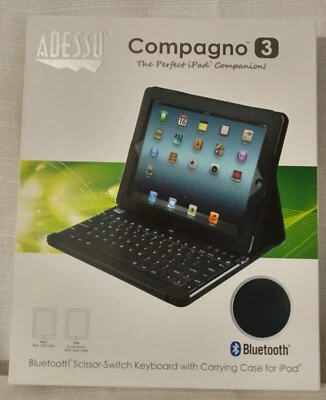 Teclado interruptor de tijera Bluetooth Adesso Compagno 3 con estuche para iPad Nuevo en caja Foto 1 de 2