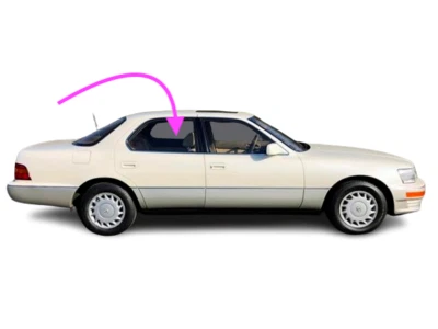 Подходит для: 1990-1991 Lexus LS400 4D седан со стороны пассажира задняя правая дверь стекло на окно - Изображение 1 из 4
