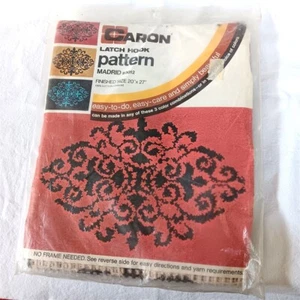 Caron Riegel Haken Muster Madrid Canvas 20x27" New Old Stock - Bild 1 von 3