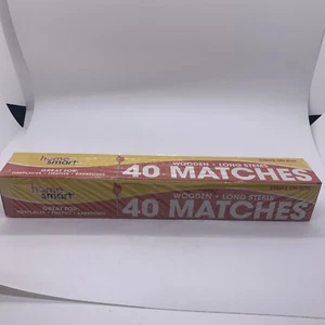Home Smart 40 Matches Wooden Long Stems  - Picture 1 of 2