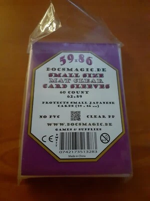 Lot de 60 Sleeves Small Size MAT CLEAR - Photo 1/2