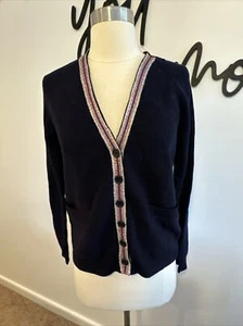 J Crew Crewcuts Girls Navy Cardigan, Sweater Size 16 NWT Marino Wool - Picture 1 of 8