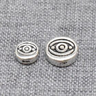 4pcs of 925 Sterling Silver Small Eye Round Beads 2-sided for Necklace Bracelet