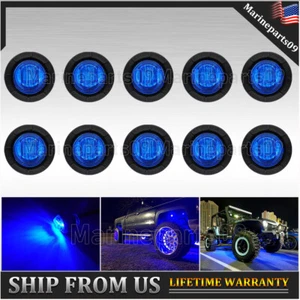 10X Blue LED Rock Lights For Jeep Off-Road Truck ATV UTV Round Underbody Light - Picture 1 of 8