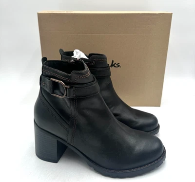 Clark Leva Strap NEW Women's Boot/Casual Shoe Color Black Multiple Sizes - Image 1 of 4