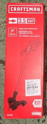 CRAFTSMAN 3.5AMP Corded 12” STRING TRIMMER/Edger CMEST900 - Image 1 of 4