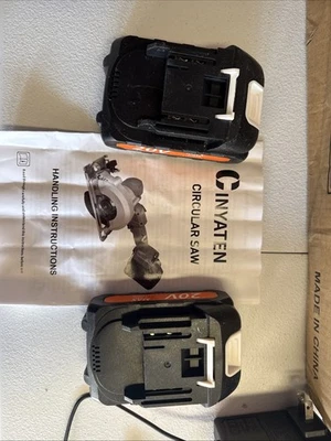 Cinyaten Electric Circular Saw With 2 Batteries And Accessories - Image 1 of 4