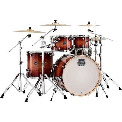 Paquete de 5 conchas Mapex Armory Exotic Rock con 22" bajo Redwood Burst restaurado Foto 1 de 2