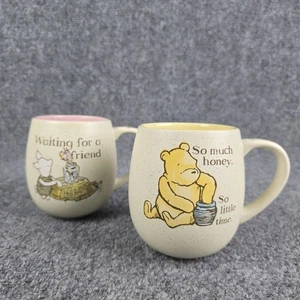 Set of 2 Disney Winnie the Pooh & Piglet Ceramic Mugs 16oz Honey Friends - Picture 1 of 9