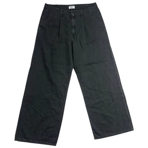Denizen Loose Wide Leg Jeans Größe 14 High Waisted Schwarz Denim Hose - Bild 1 von 10