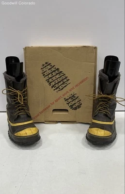 Botas de trabalho masculinas La Crosse couro marrom biqueira de aço tamanho 11 - Imagem 1 de 4