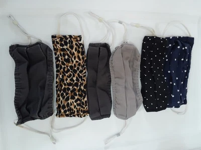 Old Navy Adult Cotton Face Mask Bundle Set Of 6 Animal Print, Plain, Polka Dots - Image 1 of 4