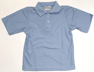 Kids Polo Shirt Size 10 Sky Blue School Top Australian Made New! - Picture 1 of 1