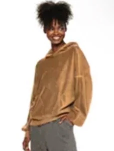 NWT NEW Kohls So Cozy Softest Sherpa Faux Fur Hoodie Pullover Camel Tan XS - Picture 1 of 5