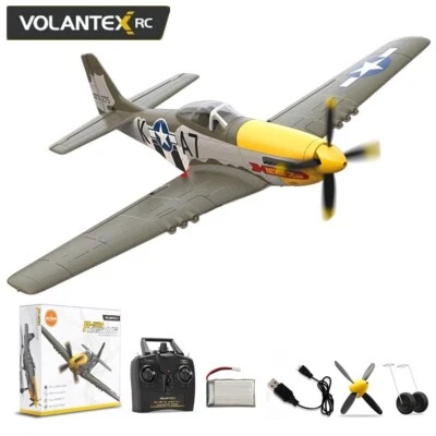 VOLANTEX P51D Mustang RC Plane  Aerobatics RTF Brushless Motor Airplane Toy Gift - Image 1 of 4