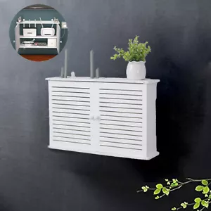 Wifi Router Storage Box Plastic Shelf Wall Hangings Bracket Cable Organizer - Picture 1 of 14