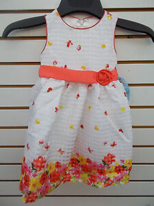 Toddler Girls American Princess White Floral Dress Sizes 3T & 4T