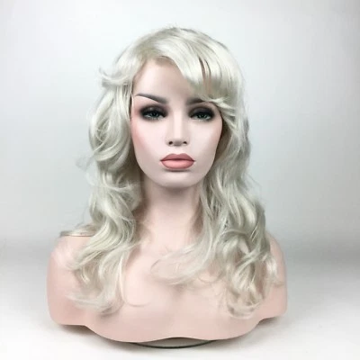 Pelucas de estudio Premium Glam Anime Cosplay Peluca Teatral - Rosa PLATEADO BLANCO Foto 1 de 4