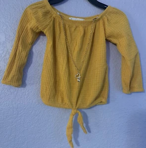 Dream Girls Dressy Long Sleeve With Necklace Size 5/6 - Picture 1 of 5