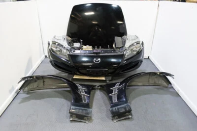 JDM used Black SE3P Mazda RX-8 Front Clip with HID Headlights for 2003-2008 RX8 - Image 1 of 4
