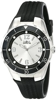 Reloj Mujer Invicta 17482 Angel Pantalla Analógica Cuarzo Negro Silicona Foto 1 de 4