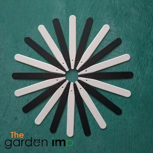 4 Inch Plant Labels Plastic Black or White Stick Markers ID Tags 50 100 500 1000 - Picture 1 of 7