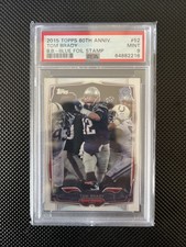 2015 TOM BRADY TOPPS 60TH ANNIVERSARY BLUE BUYBACK RARE SSP Psa 9 Pop 1🔥🔥🔥
