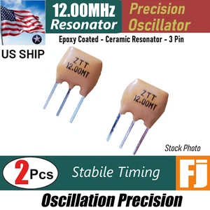 2 Stück | 12 MHz 12,000 MHz | 3 Pins Keramik Resonator | Kristall Oszillator | US-Versand - Bild 1 von 5