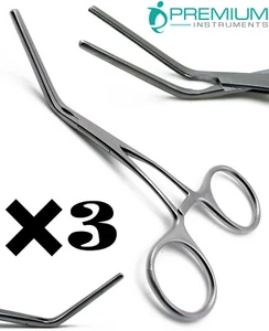 Juego de 3 instrumentos de fórceps en ángulo con abrazadera multipropósito pediátrica de 5" DeBAKEY  - Imagen 1 de 6