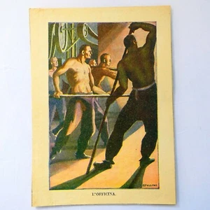 Postal Futurista P.PULLINI - La Oficina - Picture 1 of 1