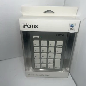 iHome Numeric 20 Button Keypad for Mac (IMAC-A210S) Wired USB Silver. - Picture 1 of 3