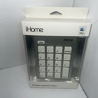 iHome Numeric 20 Button Keypad for Mac (IMAC-A210S) Wired USB Silver. - Image 1 of 3