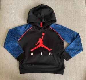 Michael Jordan Jumpman Boys Black Blue Sweater Hoodie Size 4 - Picture 1 of 3