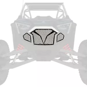 3 Pc CNC Laser Cut Steel Grille Polaris RZR PRO R Turbo Clear over Raw / Black - Picture 1 of 6