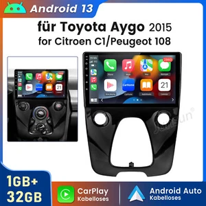 10.1" Android13 Autoradio Carplay BT DAB+ Für Toyota Aygo Citroen C1/Peugeot 108 - Bild 1 von 19