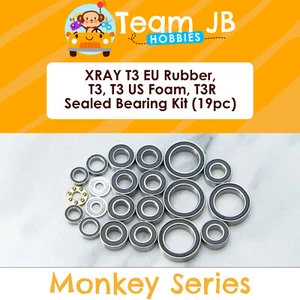 XRAY T3 EU Rubber, T3, T3 US Foam, T3R - 19 Pcs Rubber Sealed Bearings Kit - Picture 1 of 2