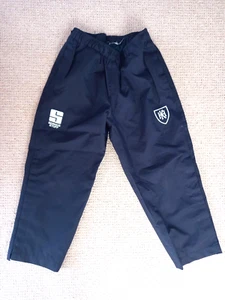 SERIOUS STUFF boys waterproof navy trousers, fits size 6-9 years - Picture 1 of 13