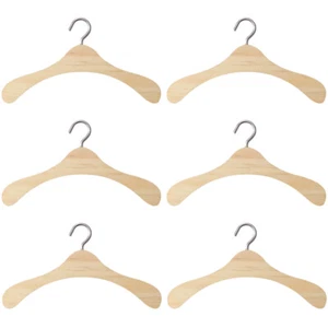 10 pezzi appendiabiti per bambole bambino camicia di legno cappotto bambola vestito da appendere - Foto 1 di 10