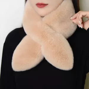 Ladies Women Faux Fur Short Scarf Collar Winter Warm Fluffy Soft Neck Warmer2024 - Picture 1 of 20