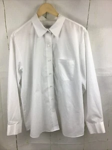 Foxcroft For Appleseed’s White Wrinkle Free Long Sleeve Button Down Top Sz. 18 - Picture 1 of 13