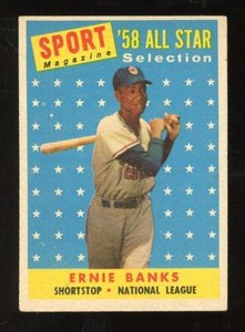 1958 Topps #482  Ernie Banks - Chicago Cubs - HOF - VG