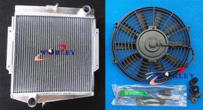 АЛЮМИНИЕВЫЙ РАДИАТОР ДЛЯ DATSUN SPORTS FAIRLADY 1500/1600/2000 РОДСТЕР 63-70 + ВЕНТИЛЯТОР - Изображение 1 из 4