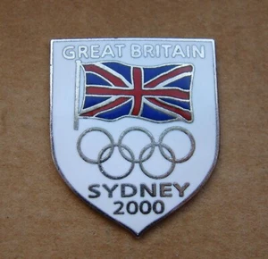 2000 Sydney Great Britain team Olympic Games NOC rare badge pin - Picture 1 of 3