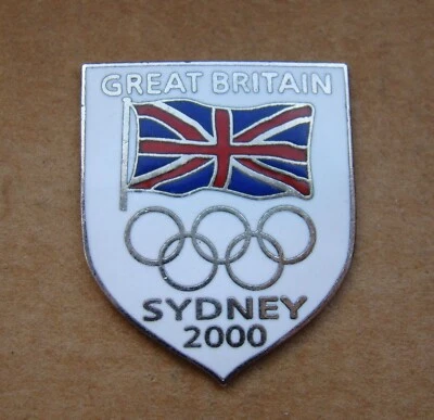 2000 Sydney Great Britain team Olympic Games NOC rare badge pin - Image 1 of 3