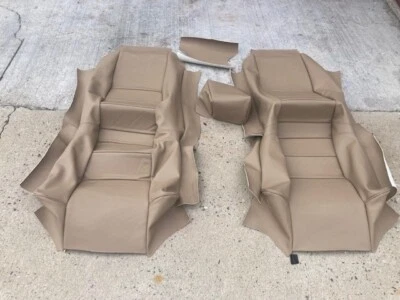 KIT TAPIZADO ASIENTO TRASERO BMW E24 635CSI 633CSI CUERO ALEMÁN NATURAL NUEVO Foto 1 de 4